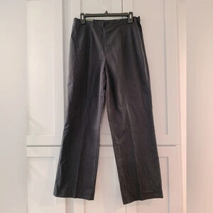 NWT Eddie Bauer Bremerton Fit Black Pinstripe‎ Pants sz 12 Short Business Office